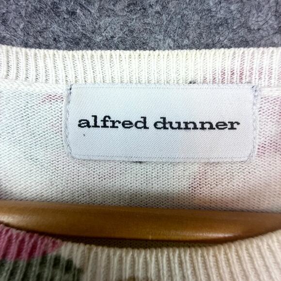 Vintage Alfred Dunner Sweater Womens Large Pink Floral Grandma Romantic Soft - Picture 4 of 8